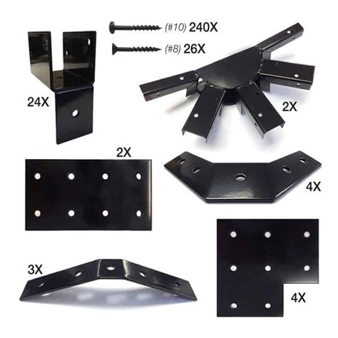 gazebo metal bracket kit|gazebo hardware for wooden gazebos.